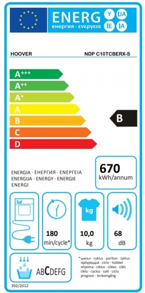 Hoover NDP C10TCBERX-S Yoğuşturmalı Kurutma Makinesi