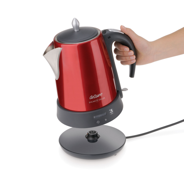 Arzum AR3008 Ehlikeyif Delux Çay Makinesi (Kırmızı)