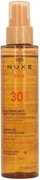 Nuxe Sun Huile Bronzante Haute Protection Spf 30 150 ml