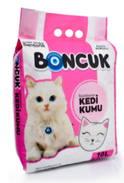 Boncuk Doğal Bentonit Bebek Pudralı 10 lt Kedi Kumu (10 lt)