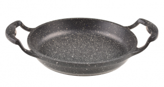 Bambum Minor Yuvarlak Beyaz Desenli Sahan Tava 18 cm