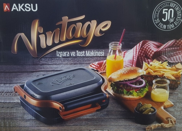 Aksu Vintage Mini Tost Makinesi