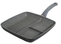 Mehtap 3 Bölmeli Kare Döküm Grill Tava 28 cm resim