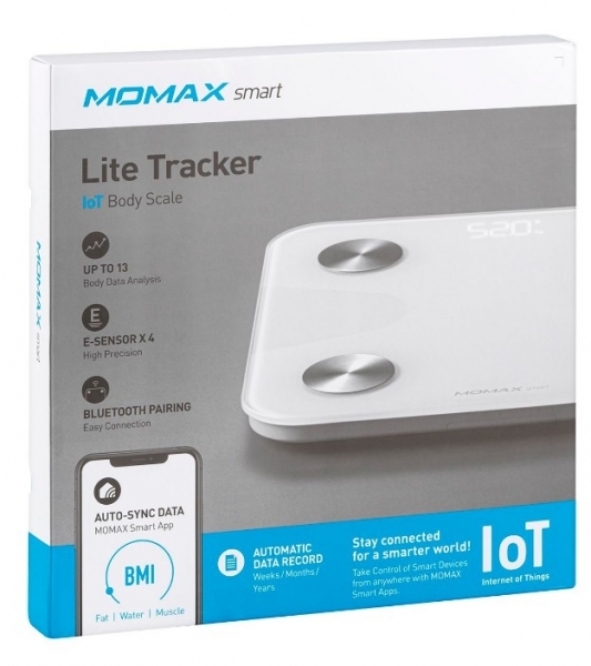 Momax Lite Tracker Yağ Ölçer Fonksiyonlu Dijital Banyo Tartısı