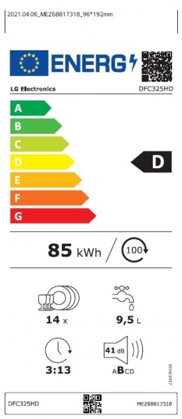 LG DFC325HD Bulaşık Makinesi