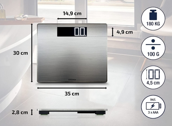 Soehnle 63867 Style Sense Safe 300 Dijital Banyo Tartısı