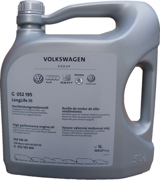 Volkswagen G 052 195 M4 SAE 5W-30 Motor Yağı (5 litre)