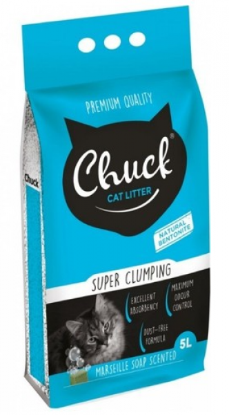 Chuck Marsilya Sabunlu İnce Taneli 5lt Kedi Kumu