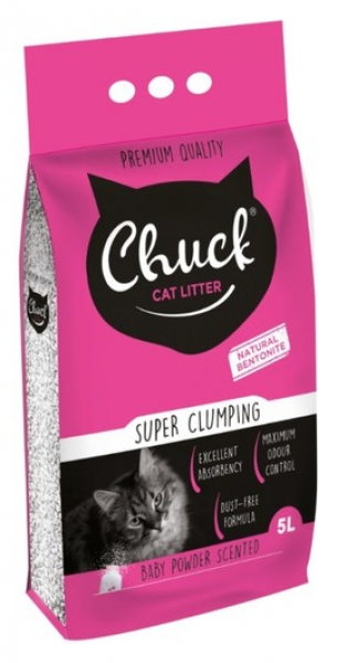 Chuck Bebek Pudralı İnce Taneli 5 lt Kedi Kumu