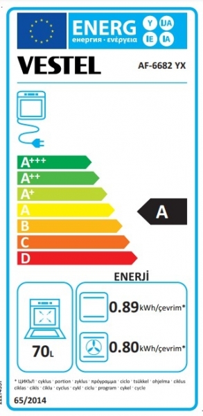 Vestel AF 6682 YX Ankastre Fırın