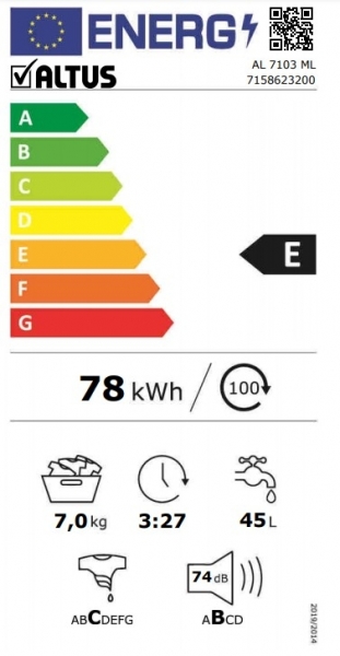Altus AL 7103 ML Çamaşır Makinesi