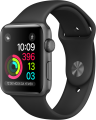 Apple Watch Series 2 (42 mm) Uzay Grisi Alüminyum Kasa ve Siyah Spor Kordon resim