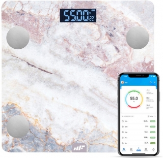 MF Product Allure 0532 Vücut Analizli - Marble Venüs Dijital Banyo Tartısı