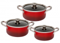 Jumbo Rainbow Red Bio Diamond 6 Parça Midi Tencere Seti resim