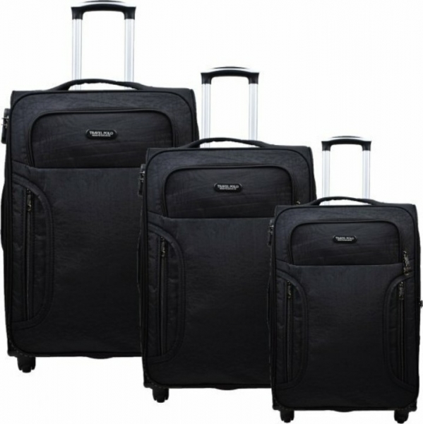 Anka Travel Polo Krinkıl Kumaş 3'lü Valiz Seti