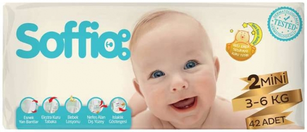 Soffio 2 Beden 42 Adet Bebek Bezi