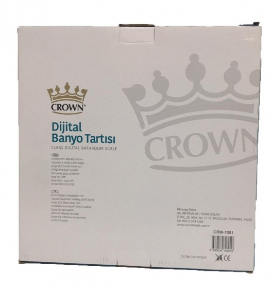 Crown Boğaz Köprüsü Desenli Dijital Banyo Tartısı