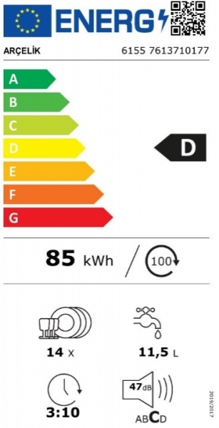 Arçelik 6155 Bulaşık Makinesi