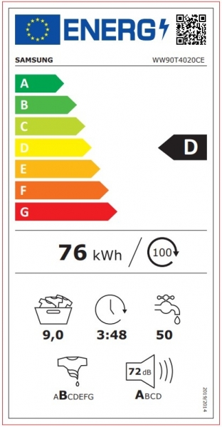 Samsung WW4000T (WW90T4020CE/AH) Beyaz Çamaşır Makinesi