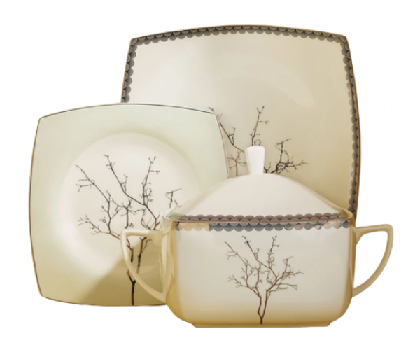 Karaca Fine Pearl Banyan 62 Parça Yemek Takımı