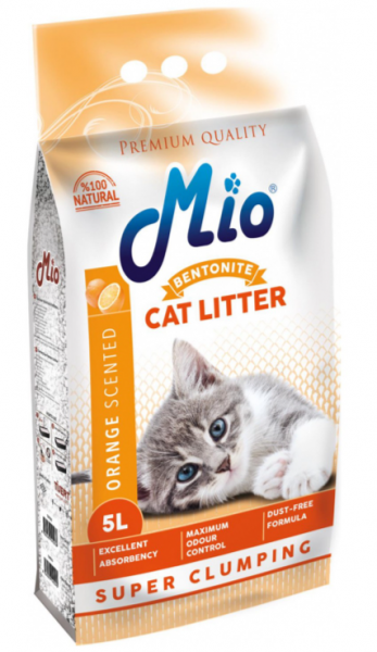 Mio Portakal Kokulu Kalın Taneli 5 lt Kedi Kumu