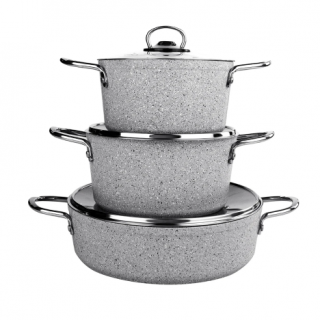 Cookplus Biogranit Alfa 7 Parça Tencere ve Tava Seti