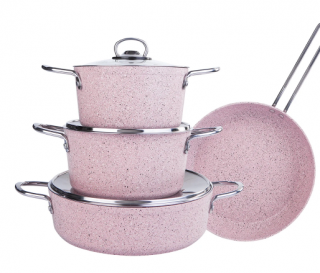 Cookplus Biogranit Alfa 7 Parça Tencere ve Tava Seti