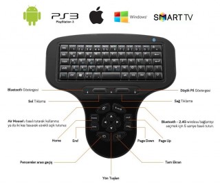 Everest KB-261BT Air Mouse & Klavye
