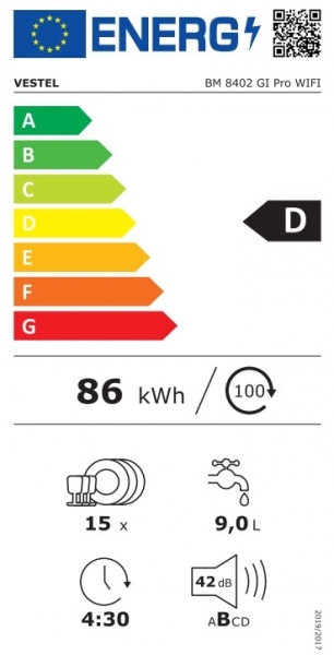 Vestel BM 8402 GI Pro WIFI Bulaşık Makinesi