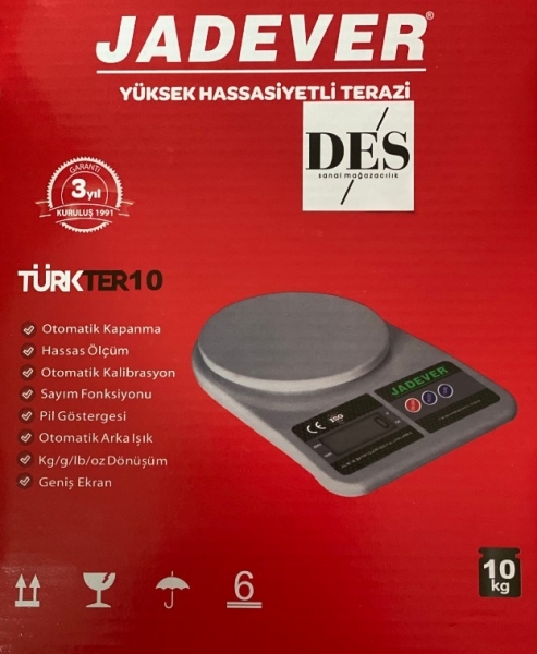 Jadever TurkTer10 Mutfak Terazisi