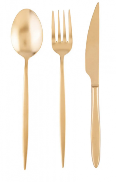 Emsan Ay Işığı Mat Gold 84 Parça Çatal Kaşık Bıçak Takımı