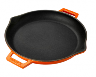 Lava Döküm Yuvarlak Metal Kulplu Kızartma Tavası 30 cm