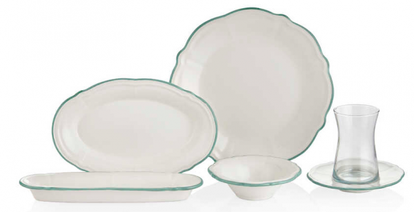 Neva Mentol Yörünge N3010 26 Parça Kahvaltı Takımı