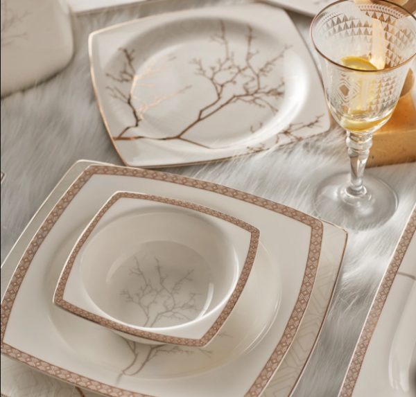 Karaca Fine Bone Grand Gold 60 Parça Yemek Takımı