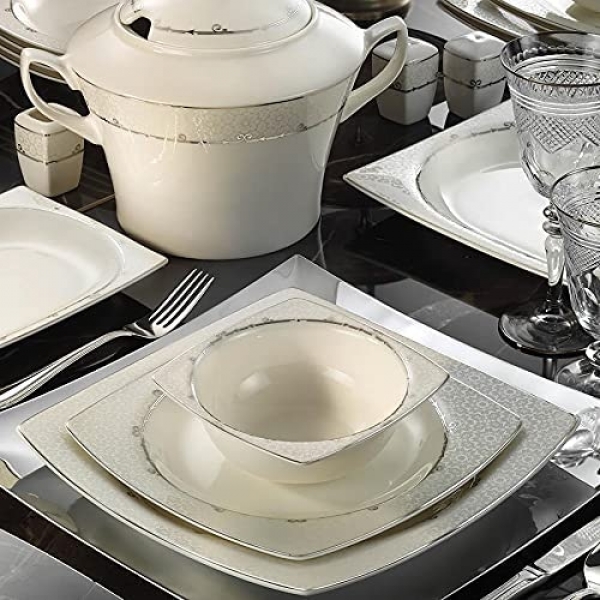 Kütahya Porselen Bone Mare 1137420 62 Parça Yemek Takımı