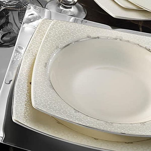 Kütahya Porselen Bone Mare 1137420 62 Parça Yemek Takımı