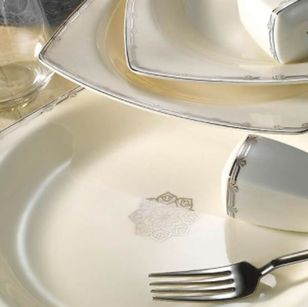 Kütahya Porselen Bone Mare 1139720 62 Parça Yemek Takımı