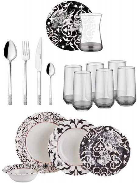 Neva Bitter Samyeli Bitter N3005 66 Parça Yemek Takımı