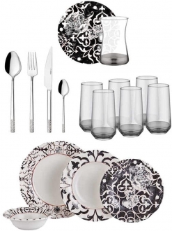 Neva Bitter Samyeli Bitter N3005 66 Parça Yemek Takımı