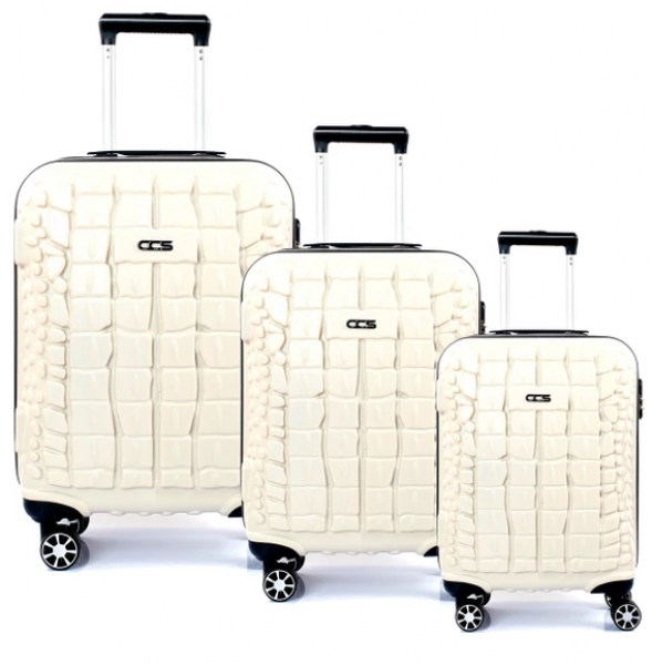 ÇÇS 5201 Crocodile Abs 3'lü Valiz Seti