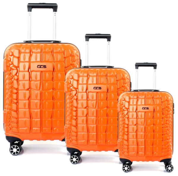 ÇÇS 5201 Crocodile Abs 3'lü Valiz Seti