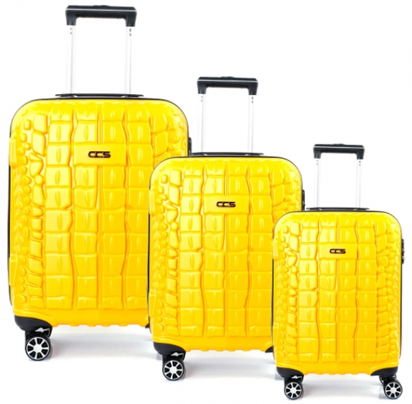 ÇÇS 5201 Crocodile Abs 3'lü Valiz Seti