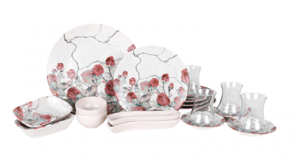 Keramika Pink Rose 18237 19 Parça Kahvaltı Takımı