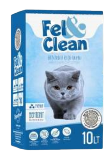 Fel & Clean Aktif Karbonlu Bentonit 10 lt Kedi Kumu