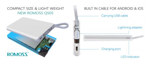 Romoss QS05 5000 mAh Powerbank