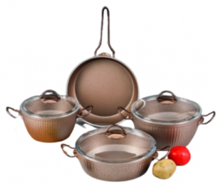 Cooker CKR2818 7 Parça Granit Tencere ve Tava Seti