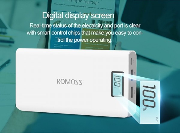 Romoss Sense 6 Plus LCD 20000 mAh Powerbank
