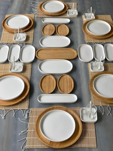 Atabey Home Lima Bambum Seramik 45 Parça Kahvaltı Takımı