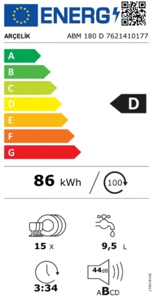 Arçelik ABM 180 D Bulaşık Makinesi