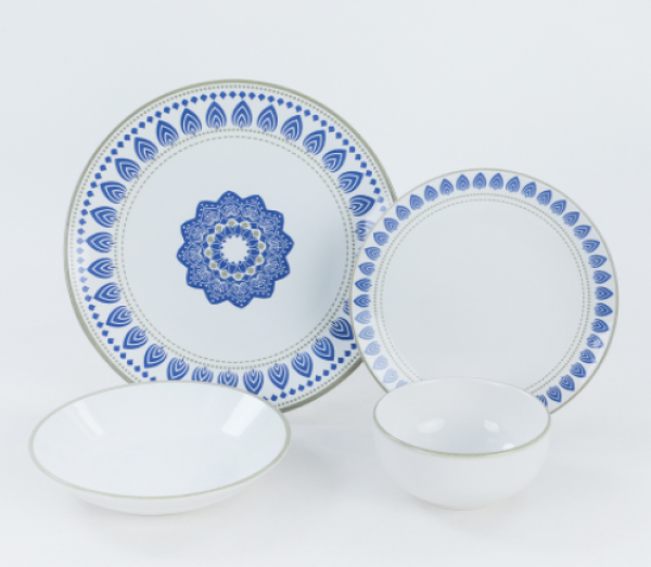 Keramika Blue Cricle 24 Parça Yemek Takımı